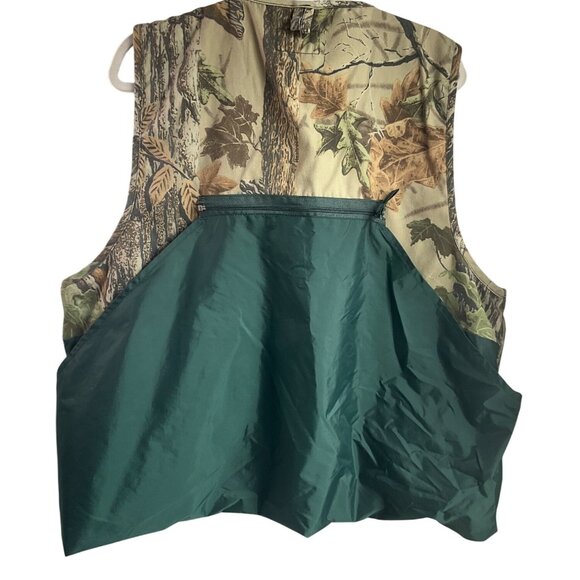 Vintage Saf T Bak Sz XL Mens Hunting Fly Fishing Vest Camo Real Tree Trapper Poc - Picture 2 of 9